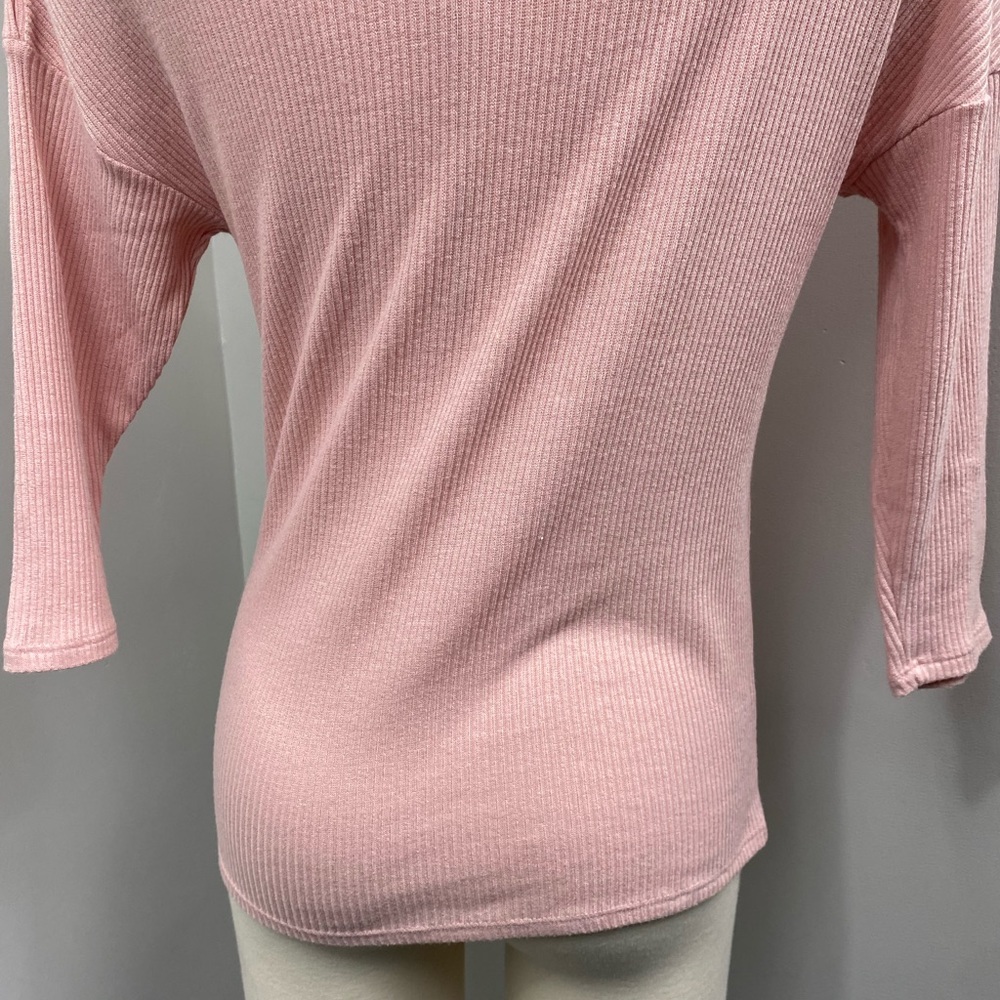 WHBM Pink Ribbed Off Shoulder Sweater - Picture 12 of 16